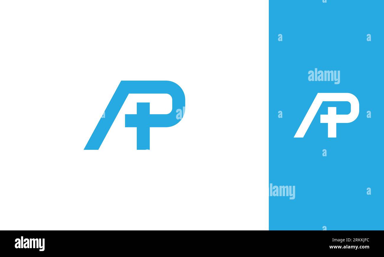 Creative Professional Trendy und Minimal Letter AP Logo Design im flachen Hintergrund Farbe, Initial Based Alphabet Icon Logo im editierbaren Vektor-Format Stock Vektor