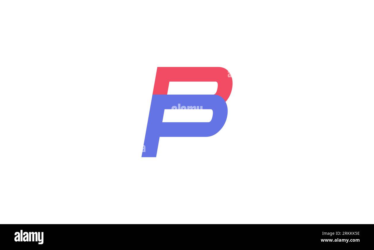 Kreativer und minimalistischer Brief BP PB Logo Design, PB BP Monogramm Stock Vektor