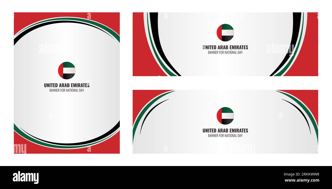 Cover Banner For United Arab Emirates Celebrate National Day. Stock Vektor