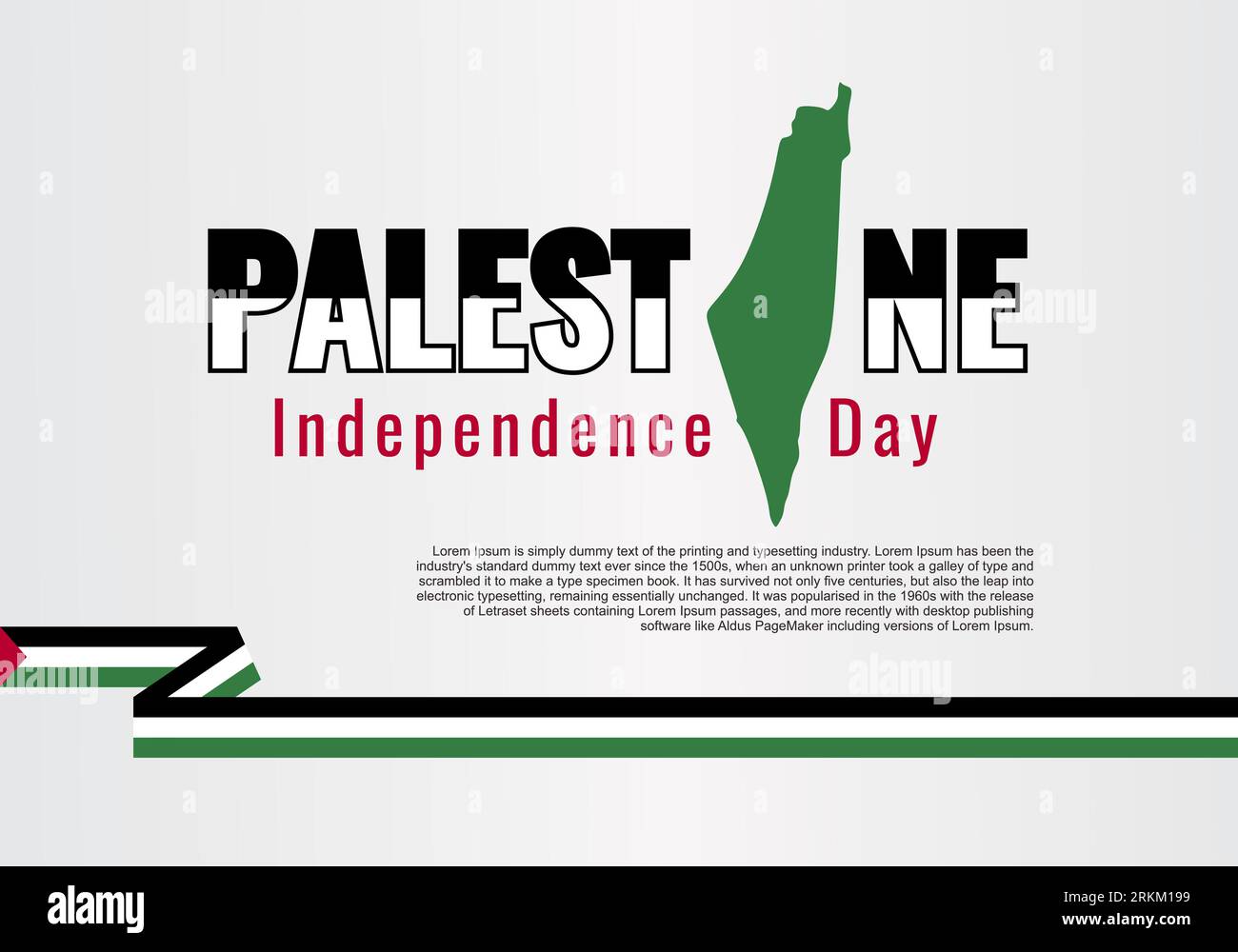 Glückwunschentwurf für den 15. November, Palästina-Unabhängigkeitstag. Beten Sie für palästina T-Shirt-Design, Vektor Illustration Vorlage isoliert auf weiß b Stock Vektor