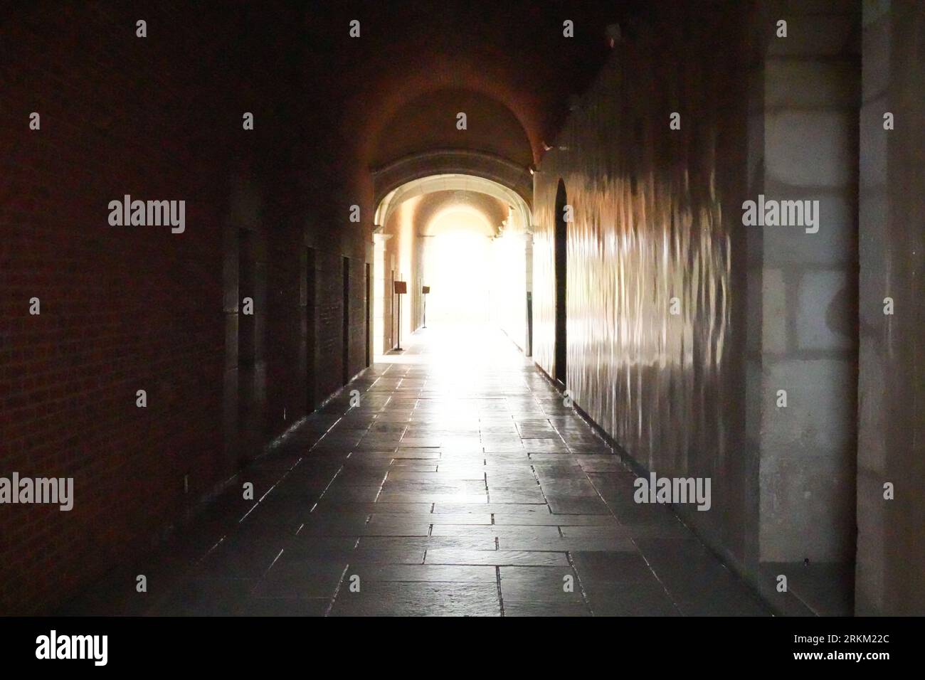 Die Architektur des ehemaligen Convento von Santo Domingo de Guzman, Oaxaca. Im Inneren des Kulturmuseums, Oaxaca Mexico. Stockfoto