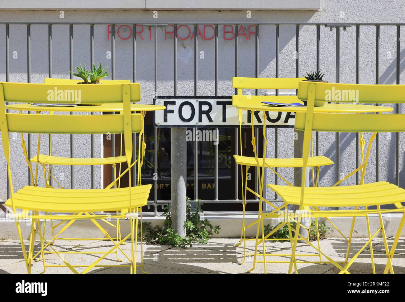 Margate's Fort Hotel, das sich von einem verlassenen Boarding House am Meer in ein elegantes kleines Boutique-Hotel mit herrlichem Meerblick im Osten von Kent, Großbritannien, verwandelt hat. Stockfoto