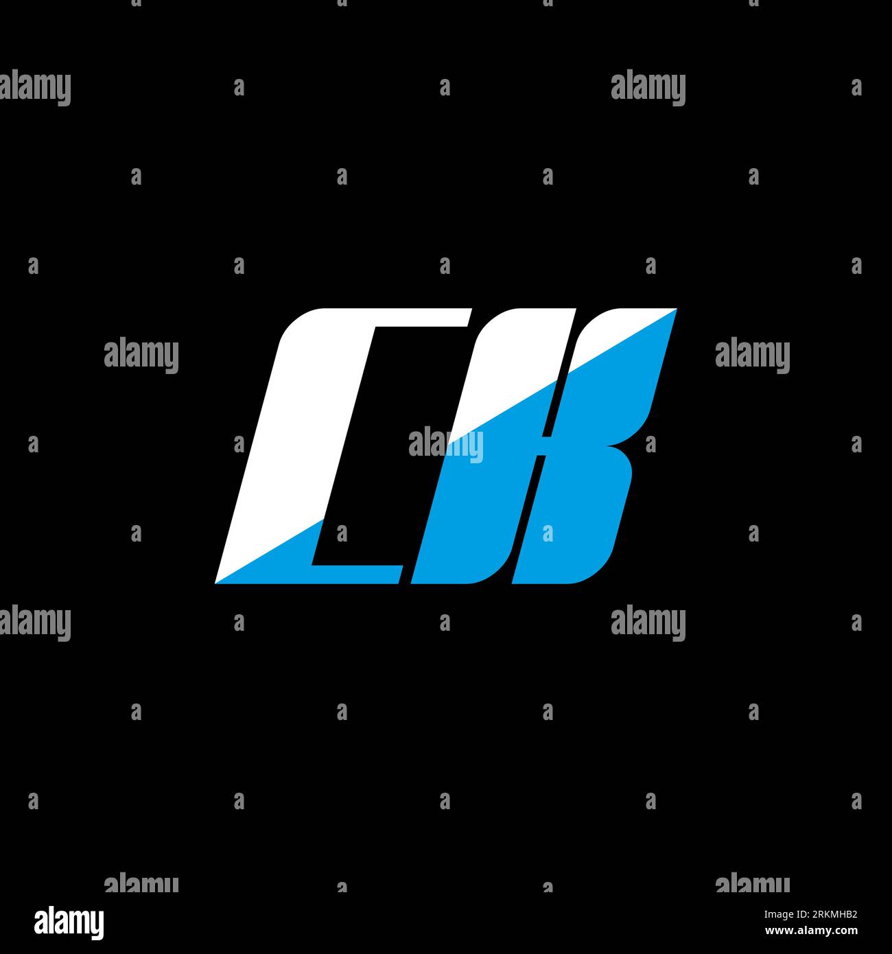 Logo-Design mit CK-Buchstaben auf schwarzem Hintergrund. Das Konzept des CKCreative Initials Letter Logo. ck-Icon-Design. Weißes und blaues Buchstaben-Icon-Design auf schwarzem Rücken Stock Vektor