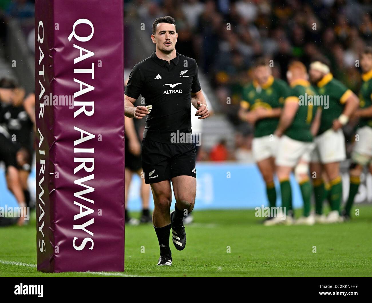 Twickenham, Vereinigtes Königreich. 25. August 2023. Neuseeland V Südafrika 2023 Rugby World Cup Aufwärmspiel für den Qatar Airways Cup. Twickenham Stadium. Twickenham. Will Jordan (New Zeland) während des Vorbereitungsspiels der Neuseeland V Südafrika Rugby-Weltmeisterschaft 2023 für den Qatar Airways Cup. Sport In Bildern/Alamy Live News Stockfoto