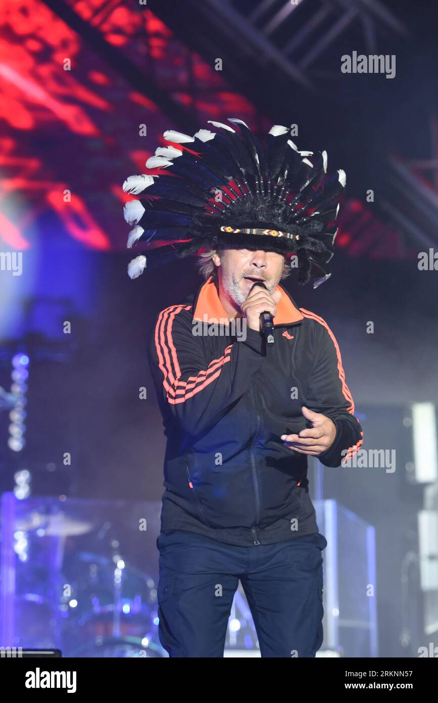 Jamiroquai tritt auf dem Siegerfestival 2023 in Portsmouth, Hampshire, Großbritannien, am 25. August 2023 auf Stockfoto