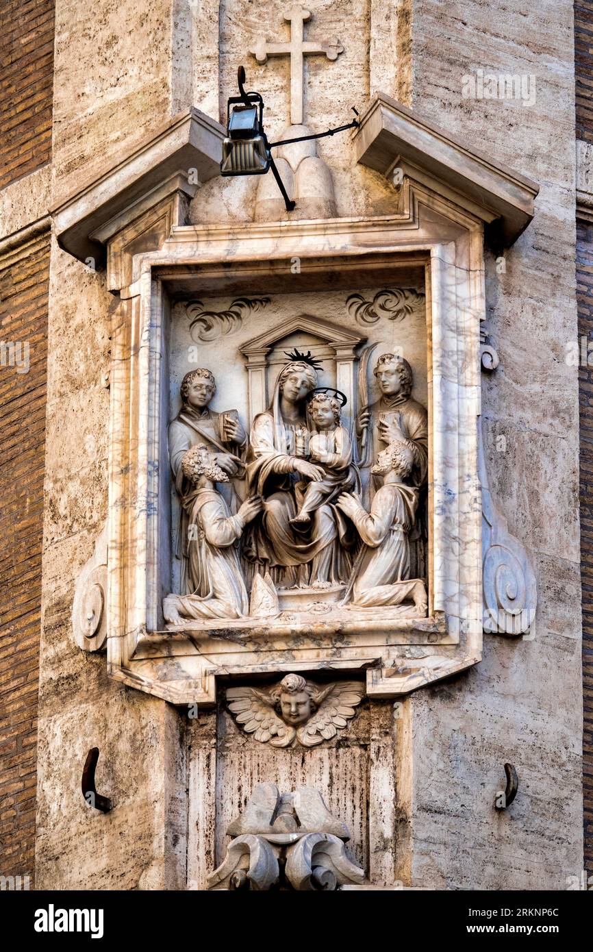 Madonna und Kind aus der Via Madonna dei Monti, Rom, Italien Stockfoto