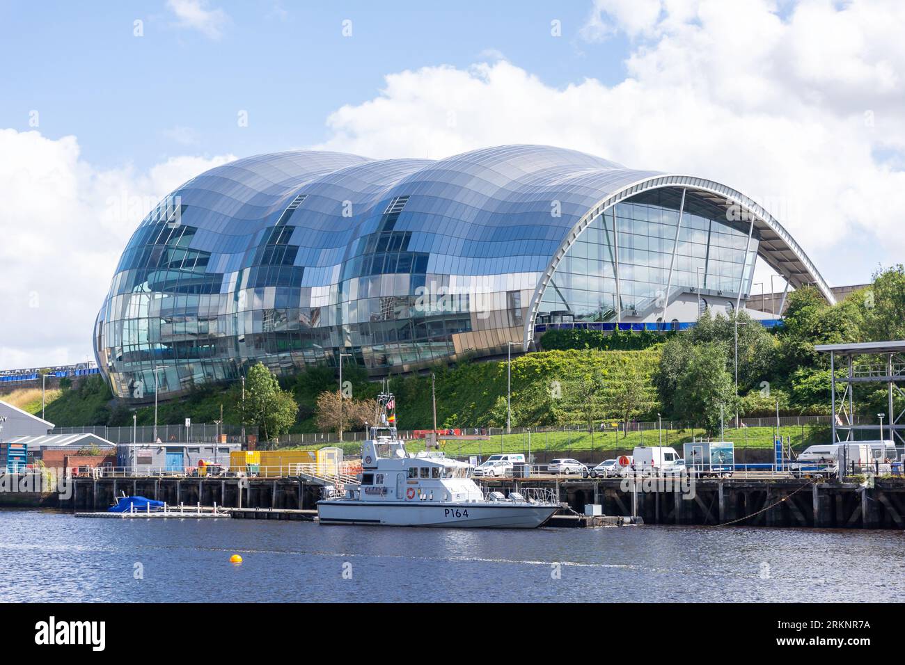 The sage Gateshead über den Fluss Tyne, Gateshead Quays, Gateshead, Tyne and Wear, England, Vereinigtes Königreich Stockfoto