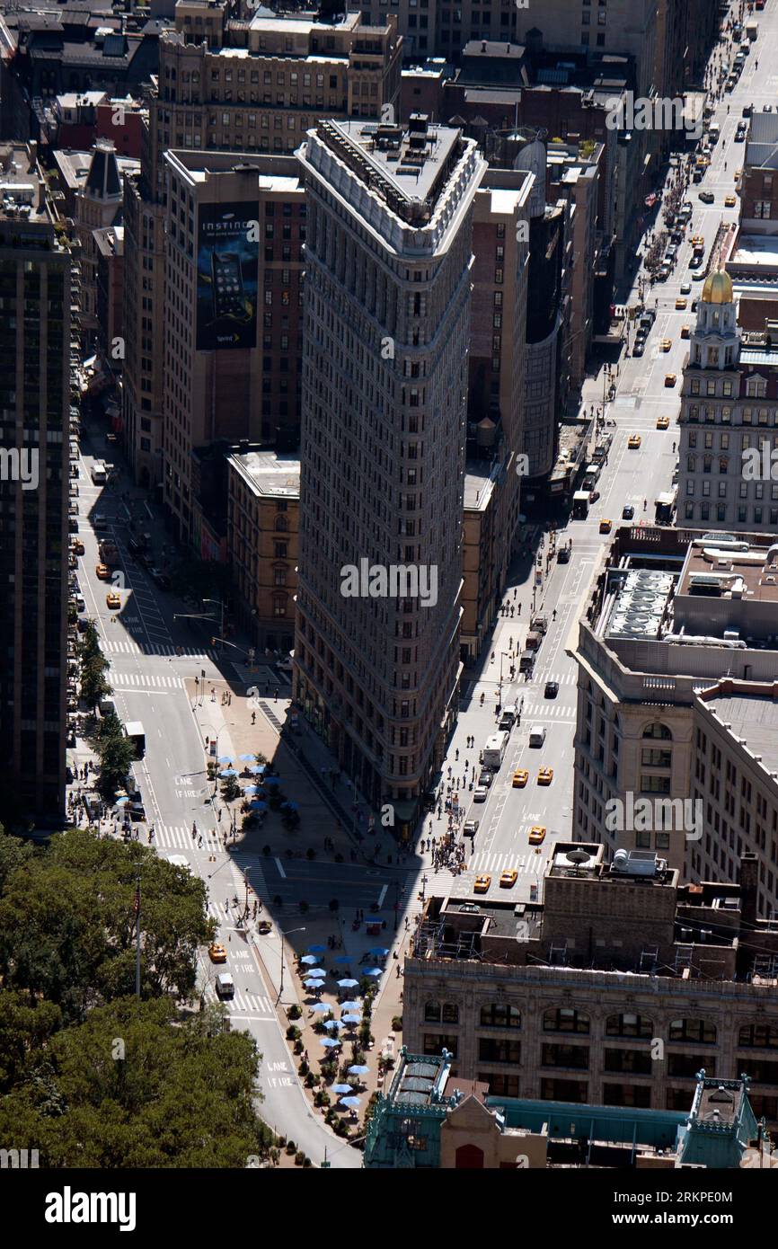 Das Flatiron-Gebäude Midtown Manhattan NYC 2009 Stockfoto