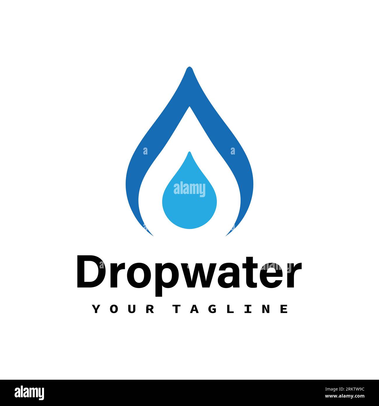 Drop Water Logo und Icon Vektor Vorlage Stock Vektor