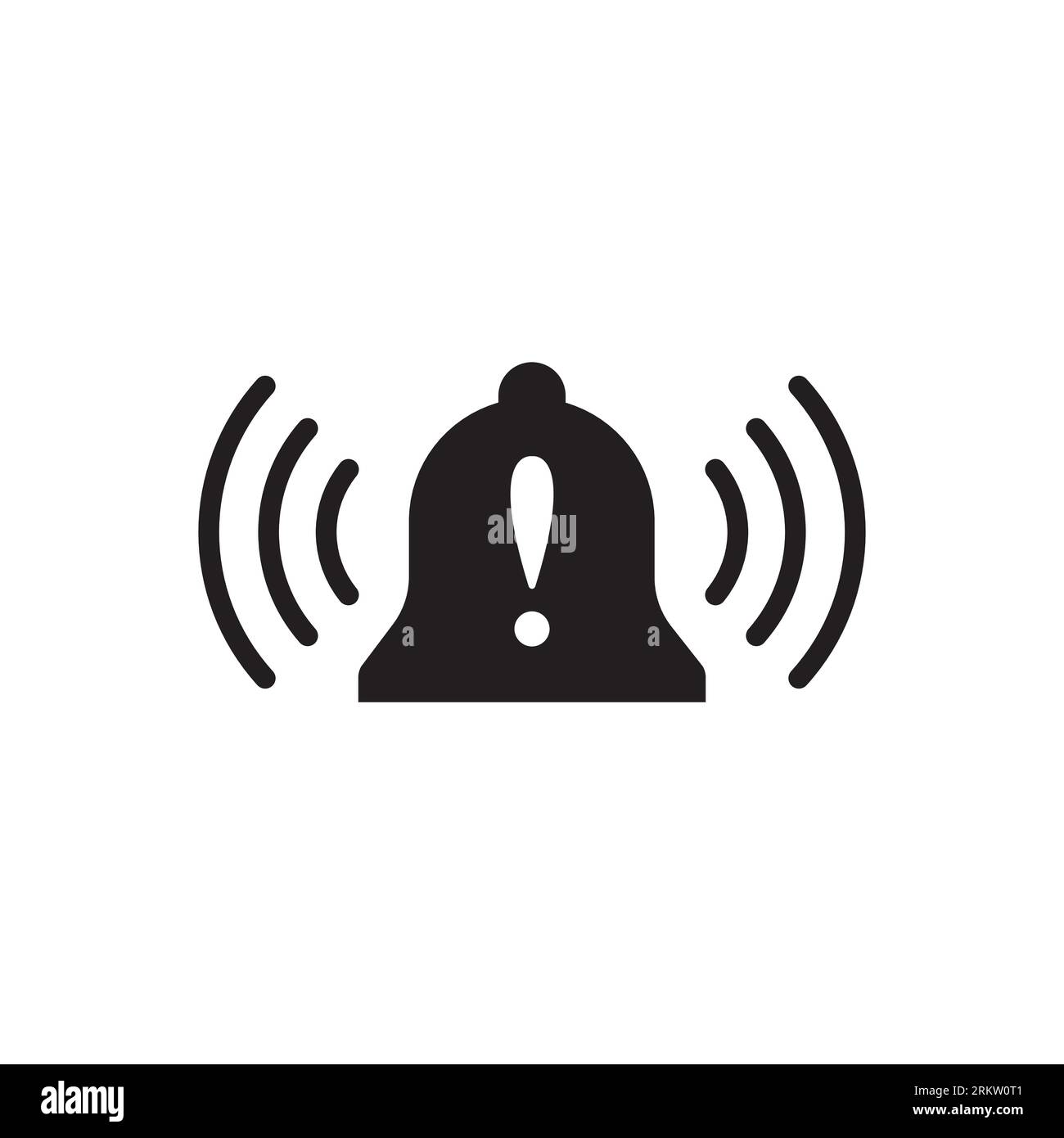 Alarm Bell Icon Isolated on White Background Stock Vektor