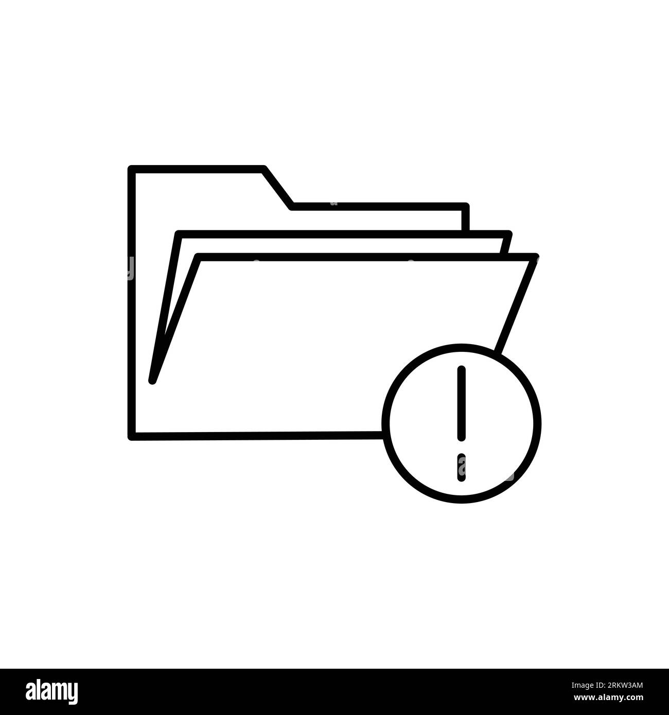 Dokumentsymbol isoliert auf weißem Hintergrund. Ordnersymbol modern, einfach, Vektor, Symbol für Website-Design, mobile App, benutzeroberfläche. Vektorillustration Stock Vektor