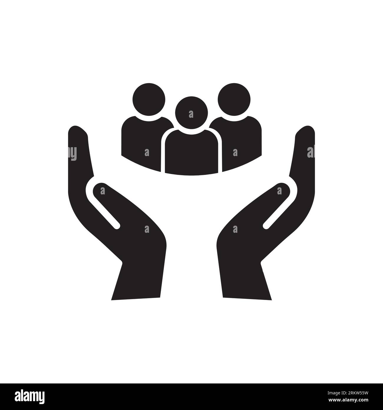 Kundenservice-Symbol in modernem, flachem Design. Vektorillustration. Stock Vektor