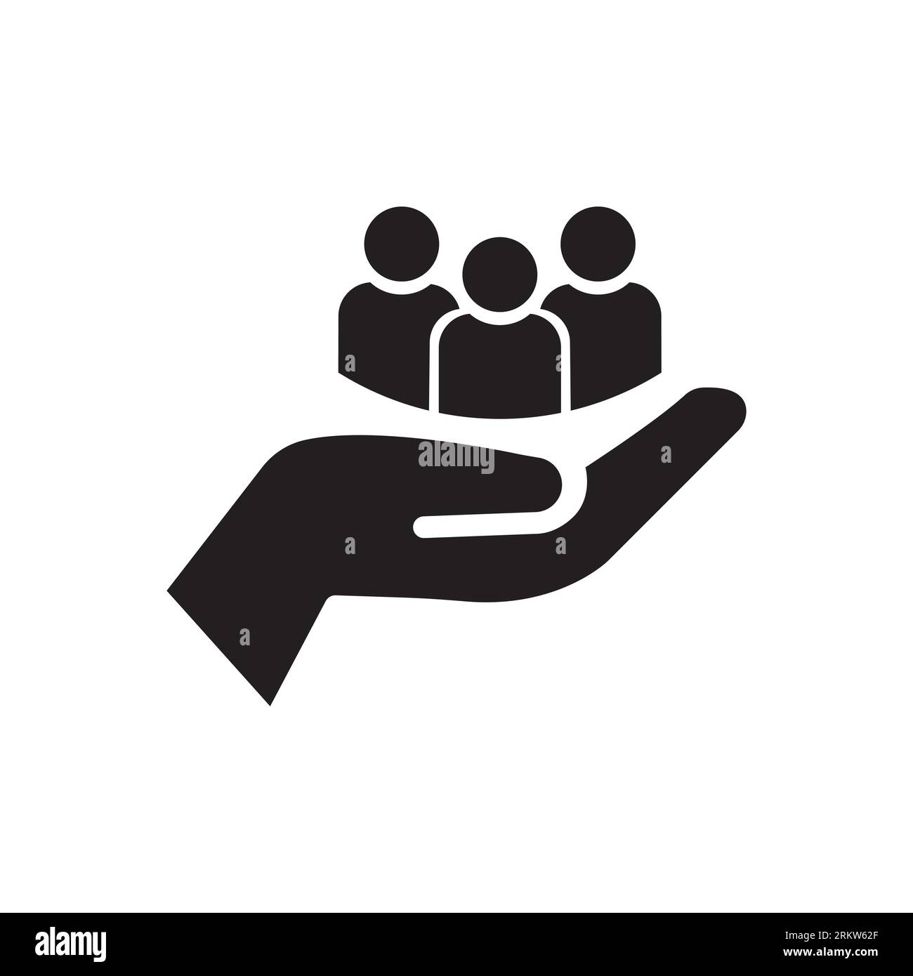Kundenservice-Symbol in modernem, flachem Design. Vektorillustration. Stock Vektor