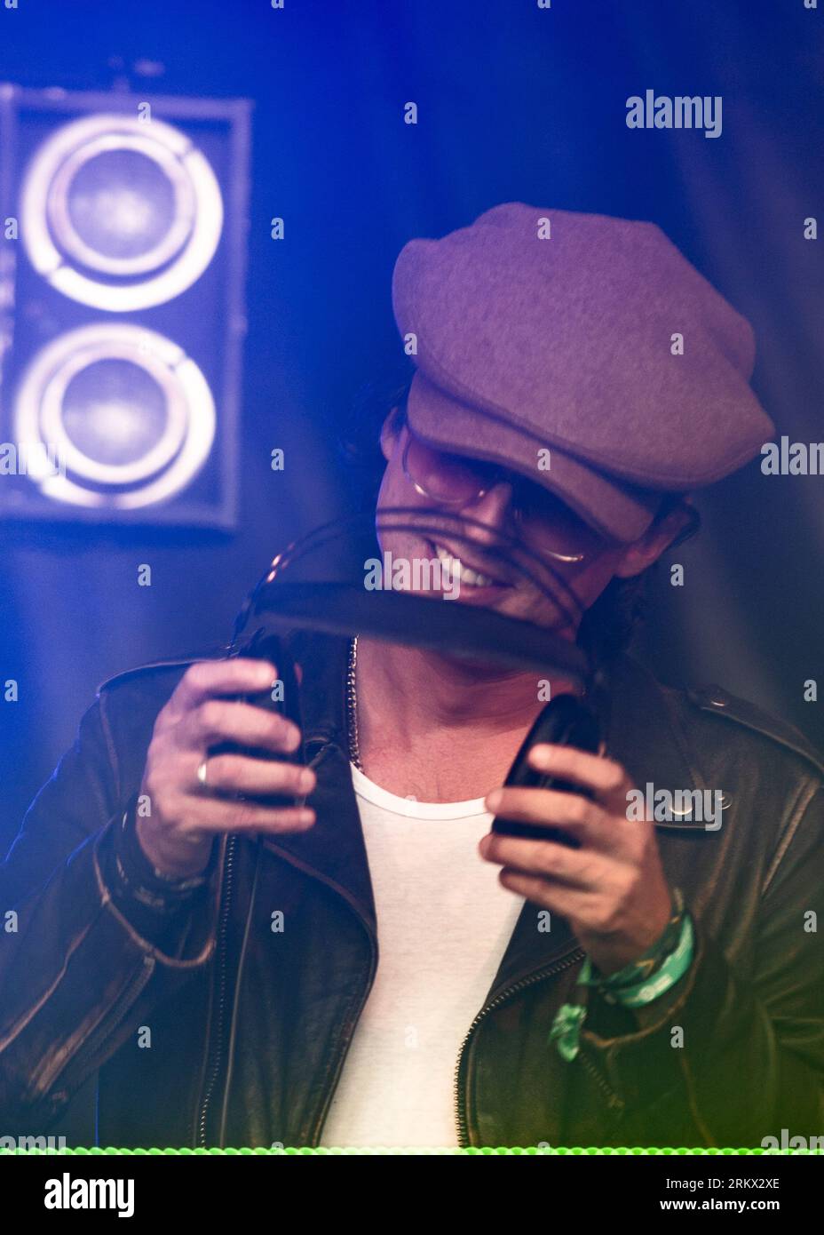 London, Vereinigtes Königreich. 25. August 2023. Gary Powell und Carl Barat von den Libertines, La Roux und Jamie Reynolds (Klaxons) unterhalten das Publikum auf dem All Points Festival in East London. Cristina Massei/Alamy Live News Stockfoto