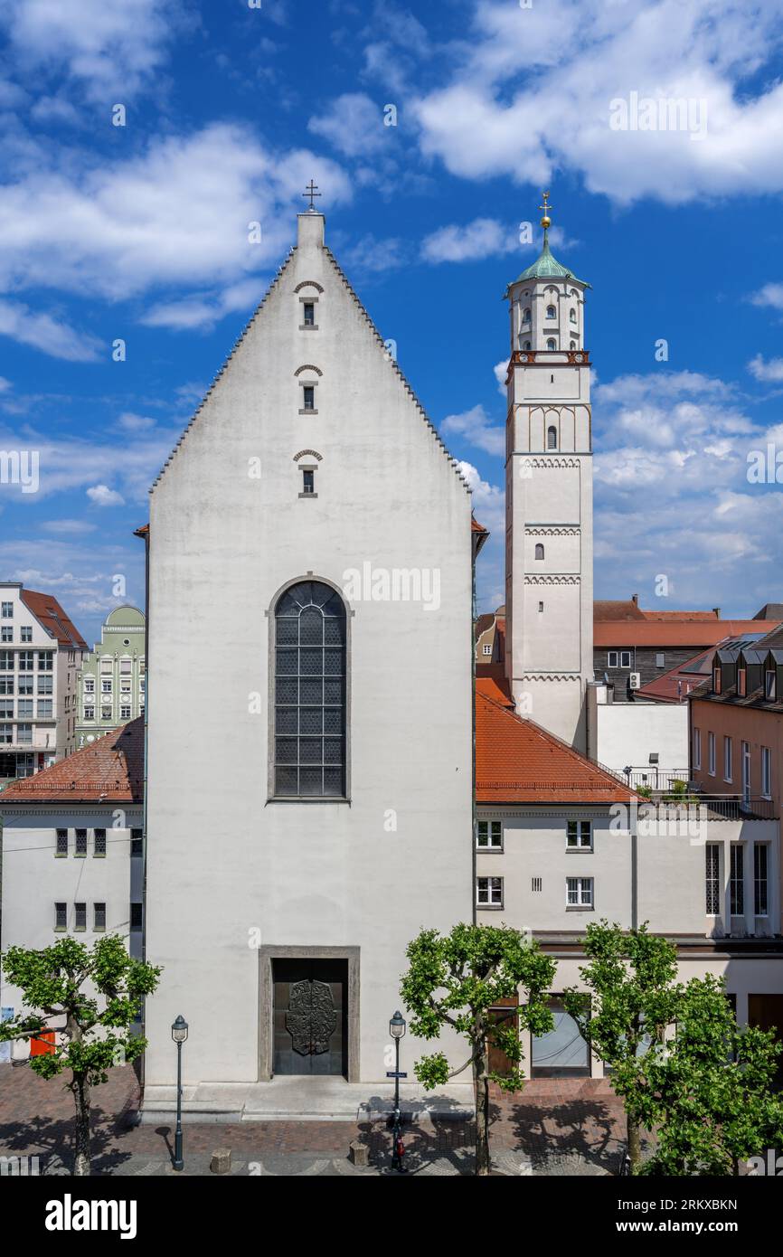 Die historische St. Moritzerkirche in Augsburg (Bayern, Deutschland) Stockfoto