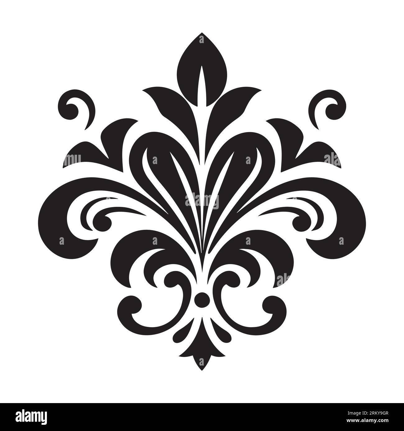 Ornament, Gravur, Rand, florales Retro-Muster, antiker Stil, acanthus, Laub, Wirbel, dekoratives Designelement Stock Vektor