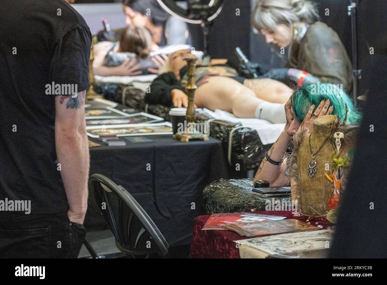 London, Großbritannien. 26. August 2023. The Big London Tattoo Show, Excel Centre London Credit: Ian Davidson/Alamy Live News Stockfoto