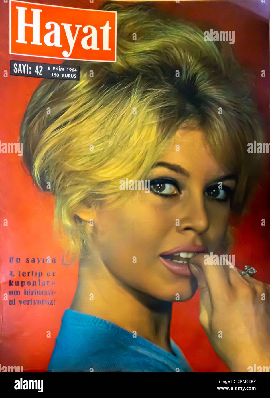 HAYAT: Cover des türkischen Lifestyle-Magazins mit der französischen Schauspielerin Brigitte Bardot (1964) Stockfoto