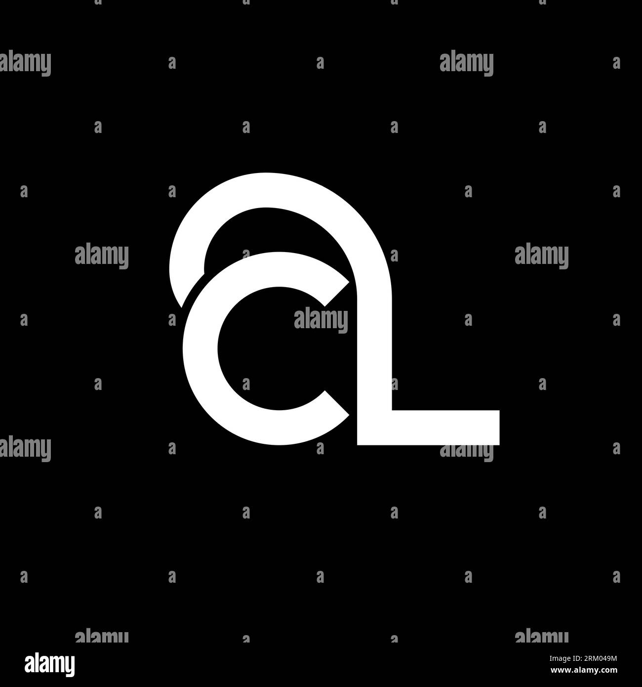 Logo mit CL-Buchstaben auf schwarzem Hintergrund. CL Creative Initials Letter Logo Konzept. cl Letter Design. Weißes Buchstaben-Design auf schwarzem Hintergrund. C L Stock Vektor