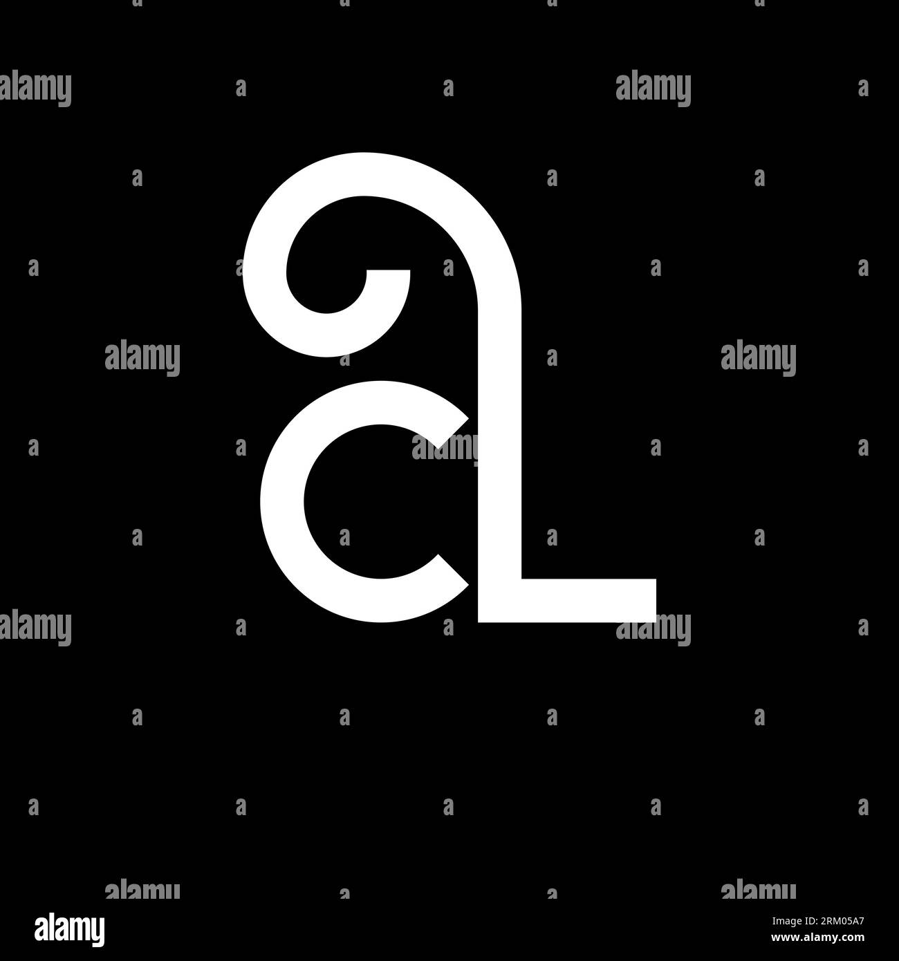 Logo mit CL-Buchstaben auf schwarzem Hintergrund. CL Creative Initials Letter Logo Konzept. cl Letter Design. Weißes Buchstaben-Design auf schwarzem Hintergrund. C L Stock Vektor