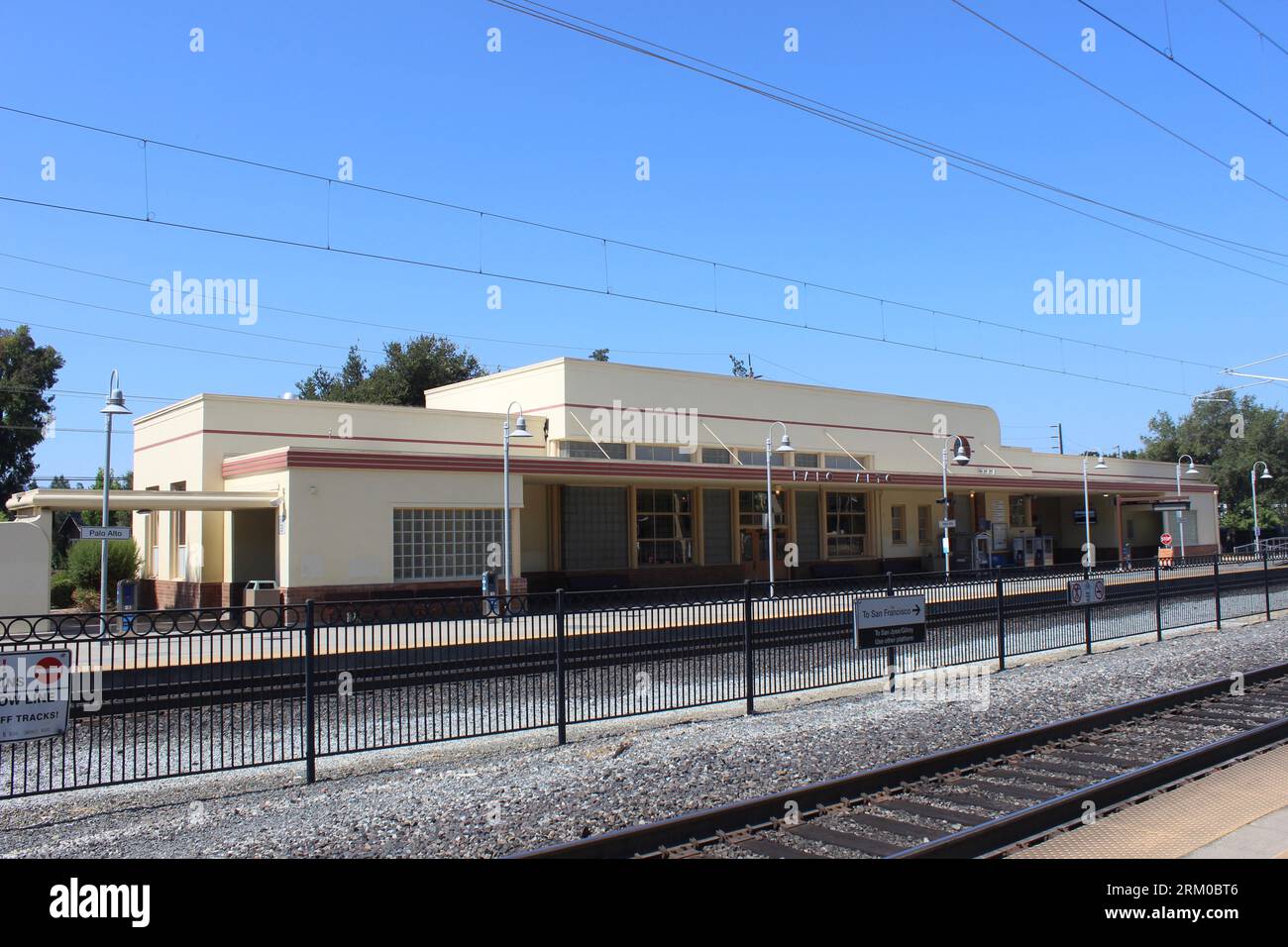 Southern Pacific Railroad Depot erbaut 1941, Palo Alto, Kalifornien Stockfoto