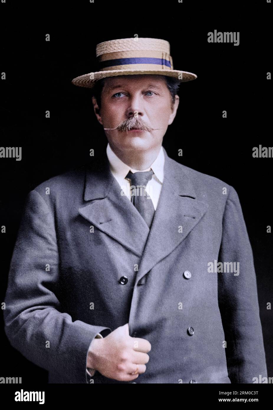 Sir Arthur Conan Doyle (1859-1930). Bain News Service, 1913. Januar 27. Stockfoto