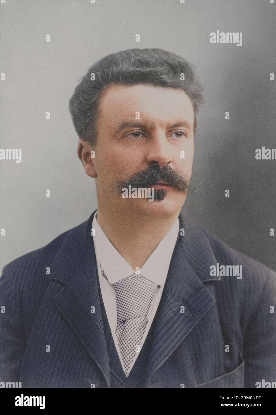 Guy de Maupassant von Nadar. Um 1888 Stockfoto