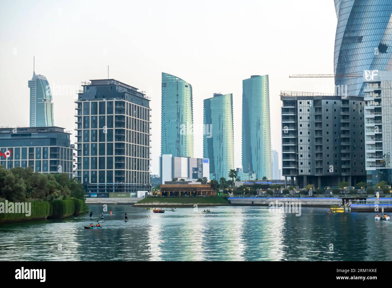 Skyline von Bahrain Bay, Manama Stockfoto