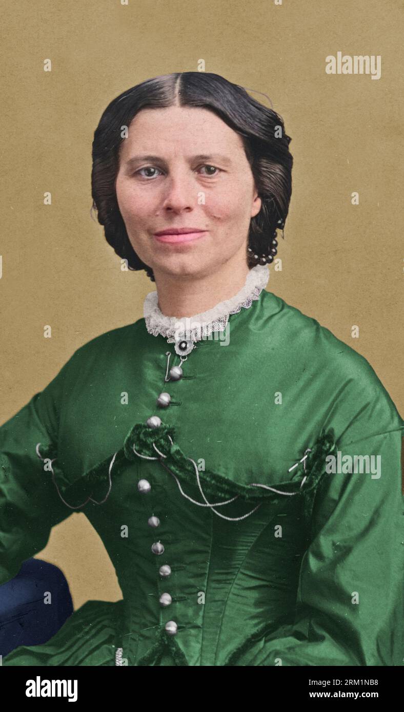 Miss Clara Barton. Dieses Element dokumentiert den Zeitraum von CA. 1860–ca. 1865. Stockfoto