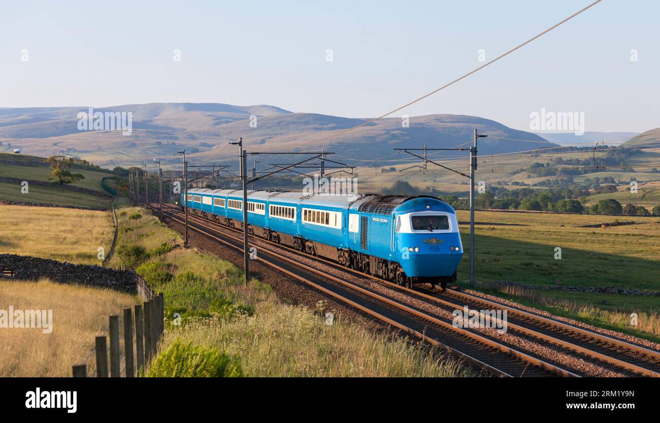 14/06/2023 Salterwath (Shap Wells, Cumbria) 43055 (+ 43046 Geoff Drury 1930 - 1999 Pionier für Dampfkonservierung und computergestützte Track-Aufnahme) 1Z57 0 Stockfoto