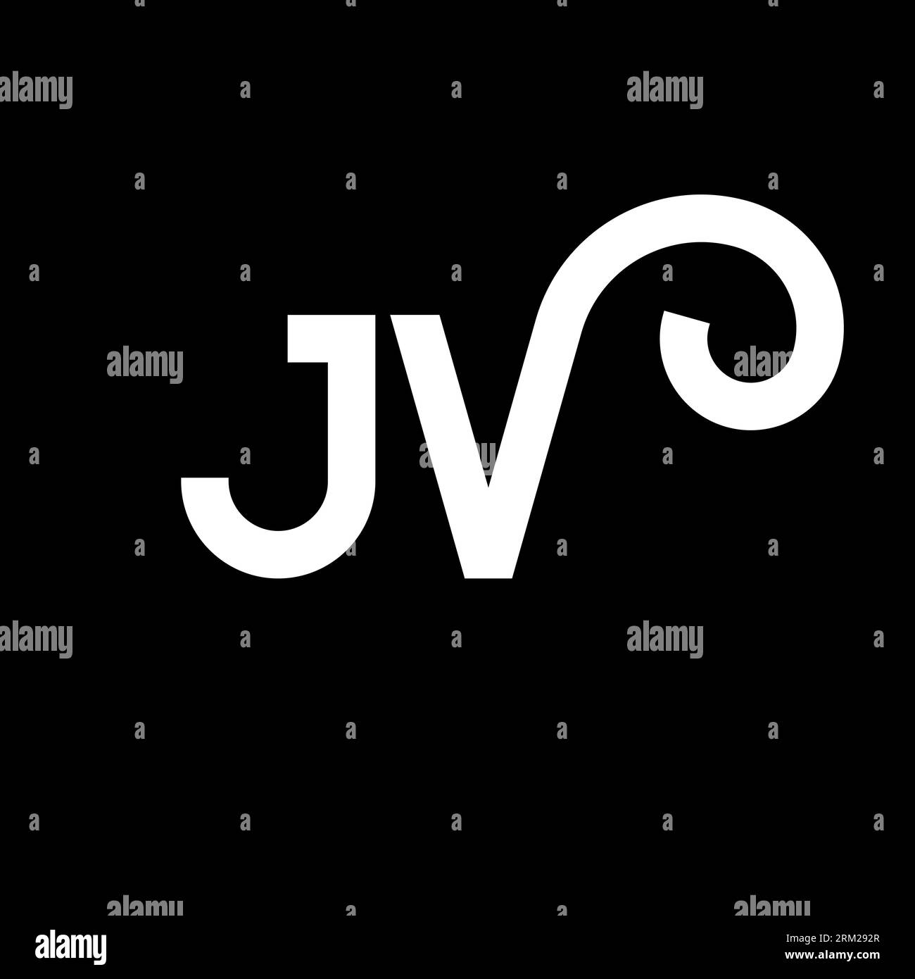 JV-Logo auf schwarzem Hintergrund. JV Creative Initials Letter Logo Konzept. jv-Letter-Design. JV-Design mit weißem Buchstaben auf schwarzem Hintergrund. J V Stock Vektor
