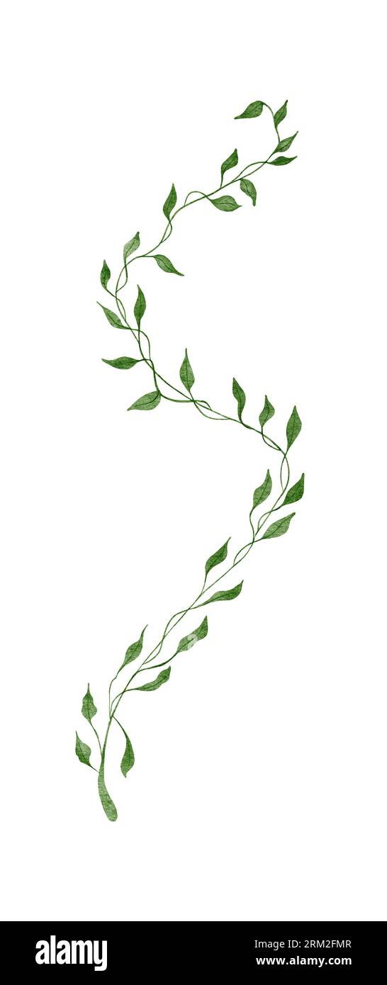 Aquarellgarten Objekte eine Leiter. Gartenarbeit. Illustration des Frühlingsgartens Stockfoto