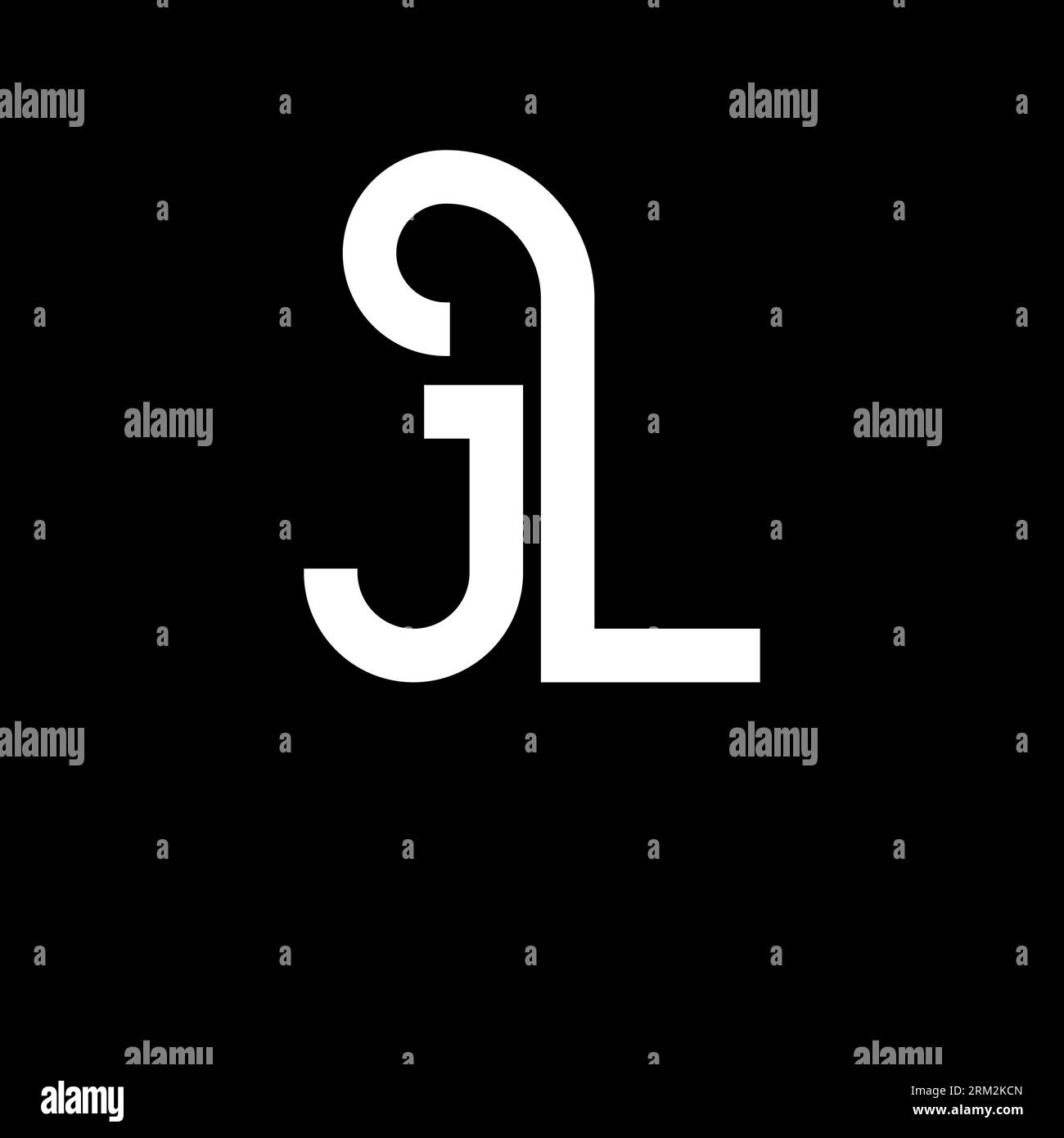 JL-Logo auf schwarzem Hintergrund. JL Creative Initials Letter Logo Konzept. jl-Letter-Design. JL-Design mit weißem Buchstaben auf schwarzem Hintergrund. J L Stock Vektor