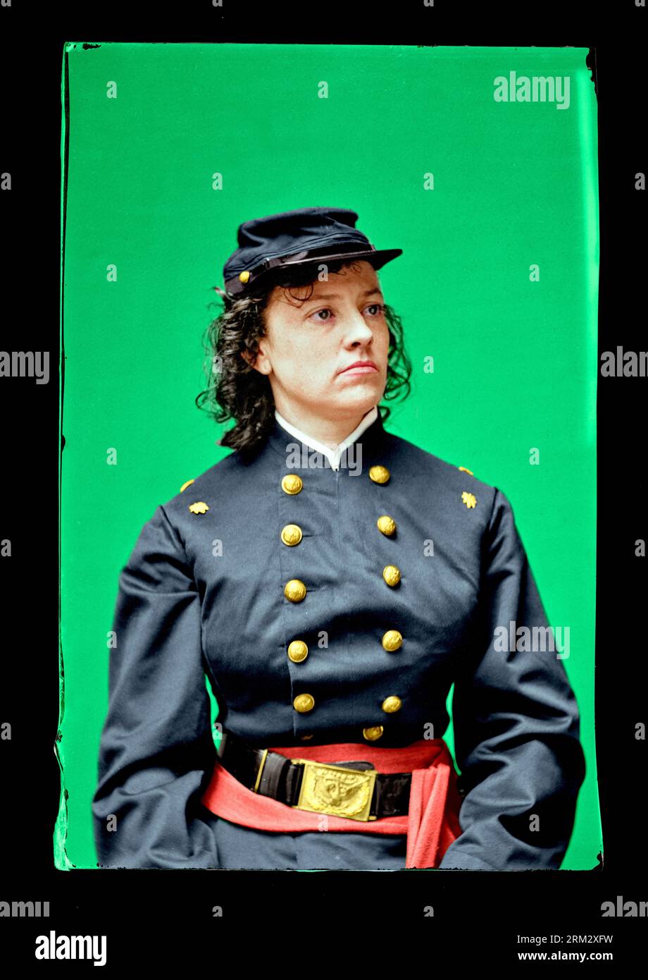 Pauline Cushman. 1864 | New York. Fotograf: Mathew Brady Studio. Harriet Wood (1833–1893) war eine US-amerikanische Schauspielerin und Spionin der Union A. Stockfoto