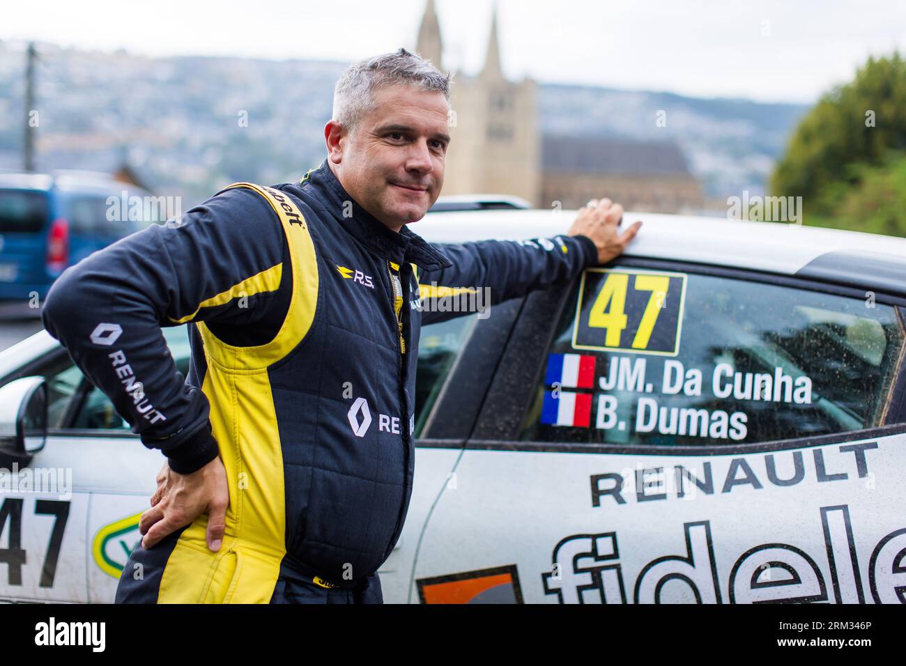 Mende, Frankreich. 26. August 2023. DA CUNHA Jean-Michel, DURAND Sébastien, Renault Clio 5 RS Line Rally5, Portrait während der Rallye Terre de Lozère 2023, 5. Runde des Championnat de France des rallyes Terre 2023, vom 26. Bis 27. August 2023 in Mende, Frankreich - Foto Bastien Roux/DPPI Credit: DPPI Media/Alamy Live News Stockfoto