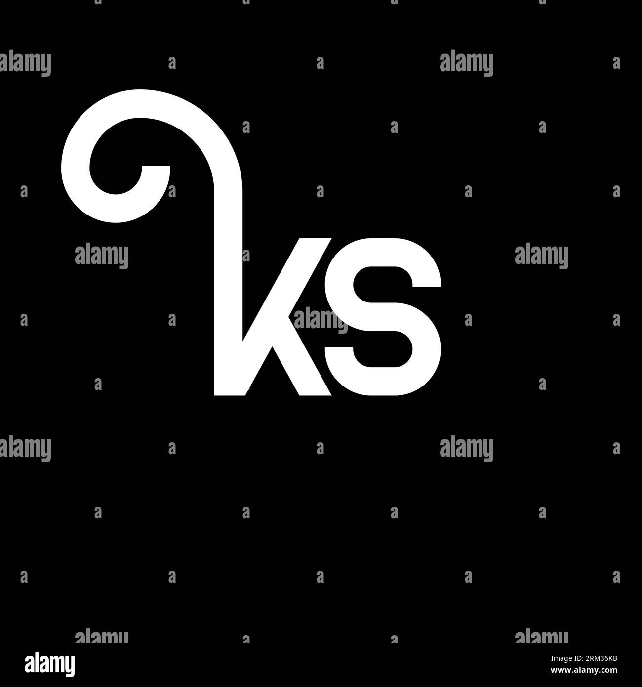 Logo-Design mit KS-Buchstaben auf schwarzem Hintergrund. KS Creative Initials Letter Logo Konzept. ks Letter Design. KS-Design mit weißem Buchstaben auf schwarzem Hintergrund. K S Stock Vektor