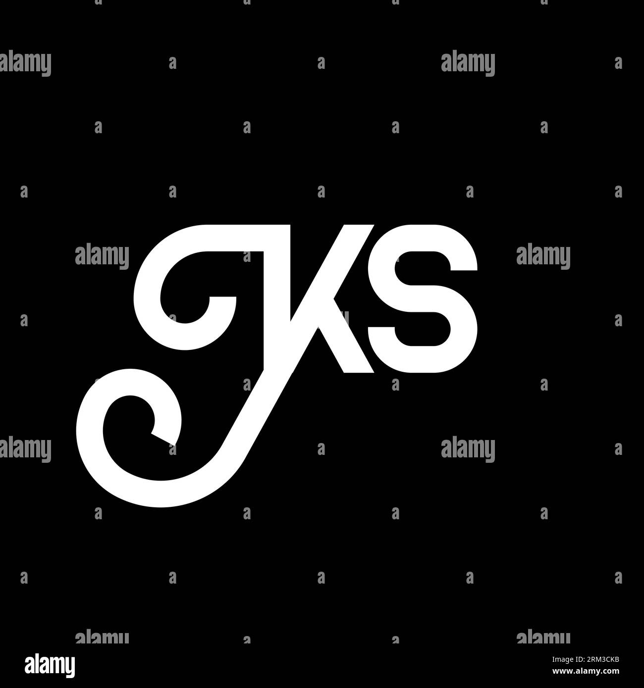 Logo-Design mit KS-Buchstaben auf schwarzem Hintergrund. KS Creative Initials Letter Logo Konzept. ks Letter Design. KS-Design mit weißem Buchstaben auf schwarzem Hintergrund. K S Stock Vektor