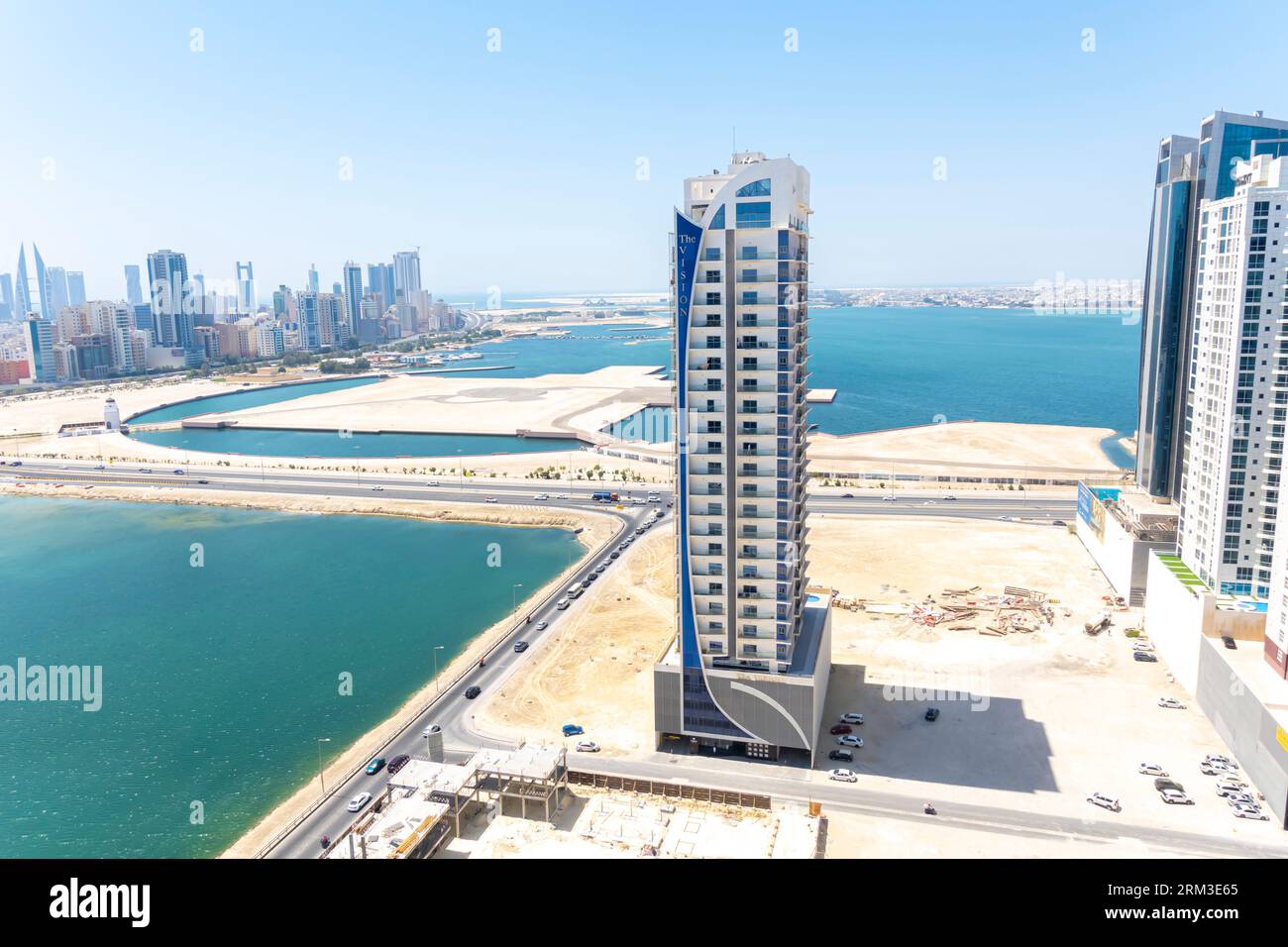 Vision Tower, ein 27-stöckiges Wohngebäude in Juffair Bahrain Stockfoto