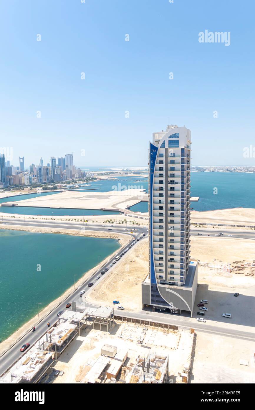 Vision Tower, ein 27-stöckiges Wohngebäude in Juffair Bahrain Stockfoto