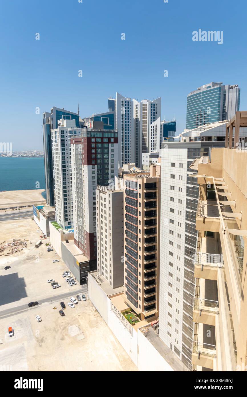 Jaffair Bahrain Bauprojekte, Hochhäuser in Jaffair Bahrain Stockfoto