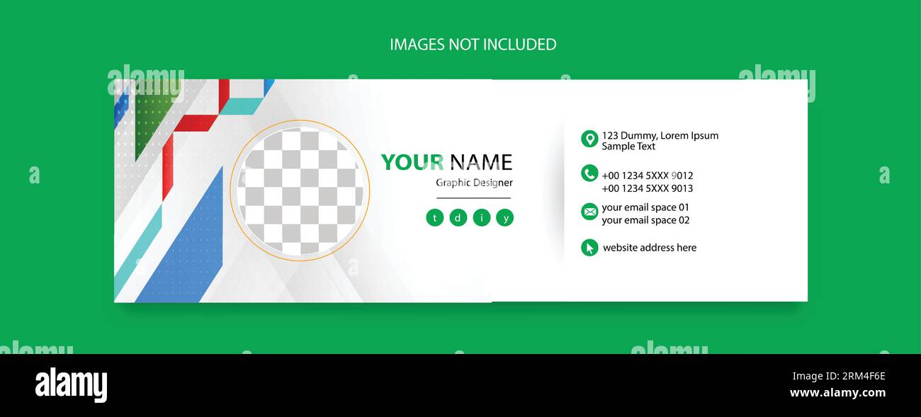 Design der E-Mail-Fußzeilenvorlage für geschäftliche Werbeaktionen Stock Vektor