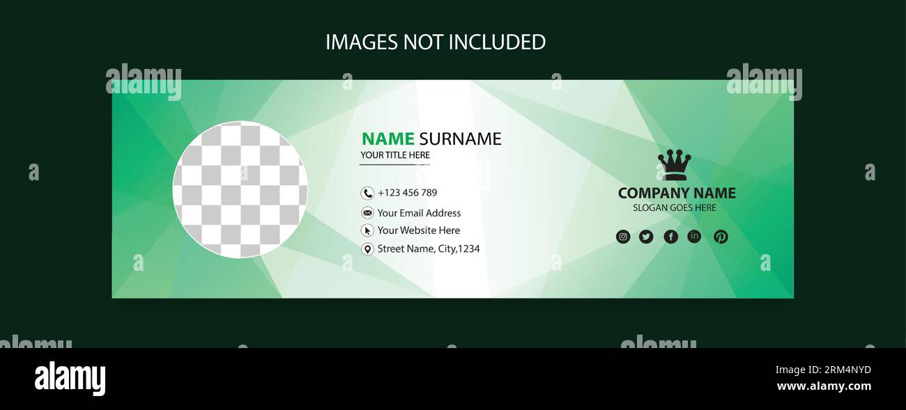 Design der E-Mail-Fußzeilenvorlage für geschäftliche Werbeaktionen Stock Vektor