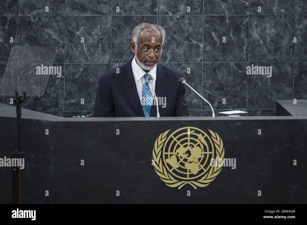 Bildnummer: 60536925 Datum: 27.09.2013 Copyright: imago/Xinhua (130927) -- NEW YORK, Sept. 27, 2013 (Xinhua) -- der sudanesische Außenminister Ali Ahmed Karti spricht während der allgemeinen Aussprache der 68. Tagung der Generalversammlung der Vereinten Nationen am 27. September 2013 im UN-Hauptquartier in New York. (Xinhua/Niu Xiaolei) ALLGEMEINE AUSSPRACHE DER GENERALVERSAMMLUNG der Vereinten Nationen PUBLICATIONxNOTxINxCHN Politik People UN Vollversammlung xas x0x 2013 quer premiumd 60536925 Datum 27 09 2013 Copyright Imago XINHUA New York Sept 27 2013 XINHUA Sudan S Außenminister Ali Ahmed Karting spricht während der General Deba Stockfoto