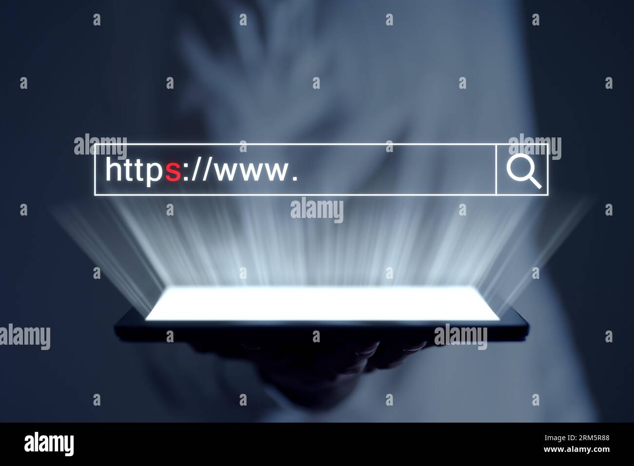Bild zur Verbesserung der Sicherheit mit https Stockfoto