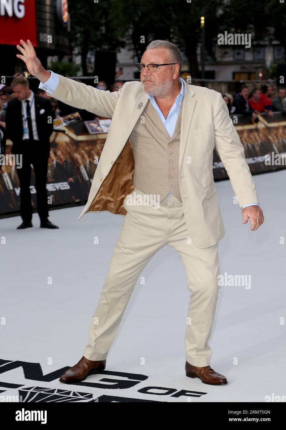 London, Großbritannien. September 2018. Ray Winstone nimmt an der Weltpremiere von „King of Thieves“ im Vue West End in London Teil. (Foto: Fred Duval/SOPA Images/SIPA USA) Credit: SIPA USA/Alamy Live News Stockfoto