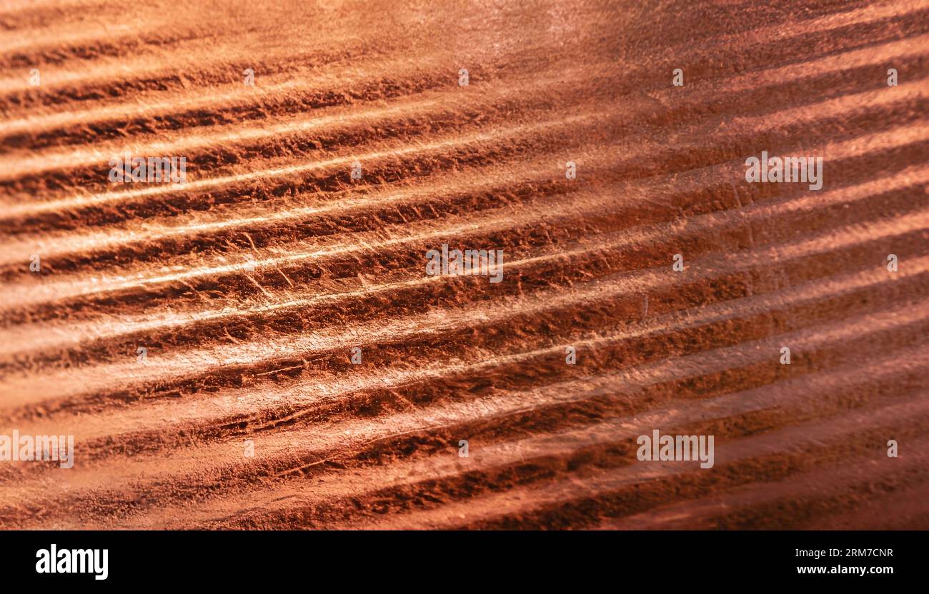 Bronzestruktur, Metallplatte als Hintergrund oder Element für die Konstruktion Stockfoto