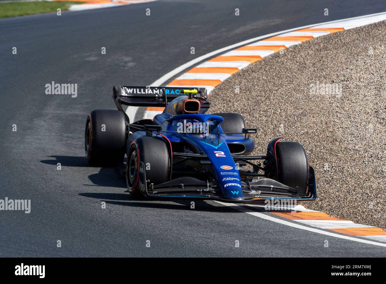 Zandvoort, Niederlande. 27. August 2023. Zandvoort, Niederlande, 26. August 2023; Qualifying Dutch Formula 1 Grand Prix ##2, Logan Sargeant, USA, Team Williams F1 FW45, Mercedes-Motor - Bild und Copyright von Leo VOGELZANG/ATP Images (VOGELZANG Leo/ATP/SPP) Credit: SPP Sport Press Photo. Alamy Live News Stockfoto