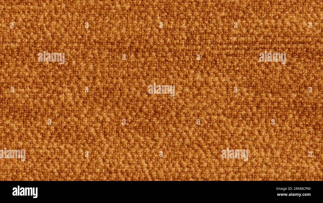 Flaches, herbstbraunes Chenille-Textilgewebe mit nahtloser Textur Stockfoto