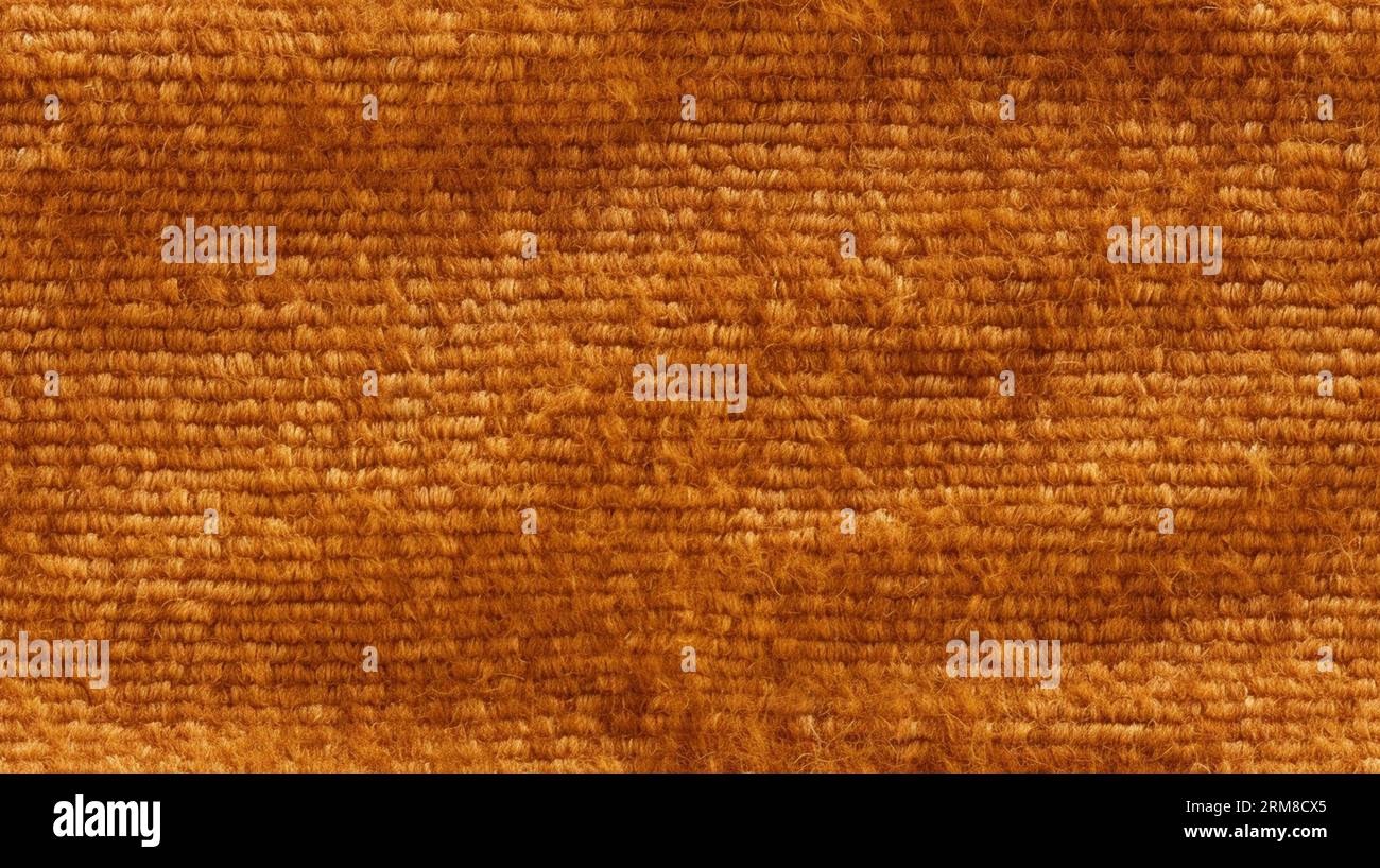 Flaches, herbstbraunes Chenille-Textilgewebe mit nahtloser Textur Stockfoto