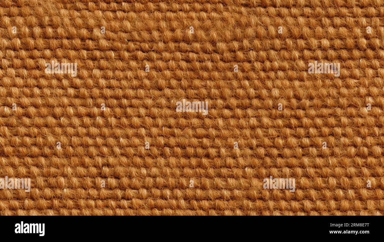 Flaches, herbstbraunes Chenille-Textilgewebe mit nahtloser Textur Stockfoto